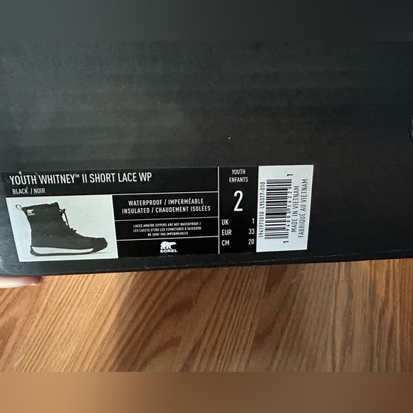 Sorel Kids Black and White Boots - Picture 10 of 10